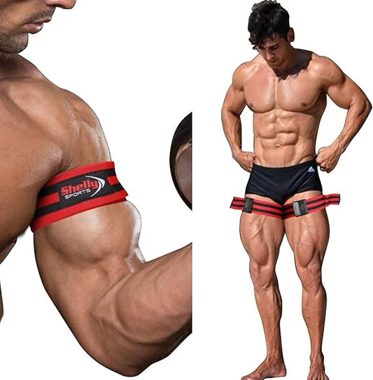 Shelly Blood Flow Restriction Bands Bodybuilding Occlusion Bands Flexible for Arms and Legs Achieve Fast Growth Without Heavy Weights