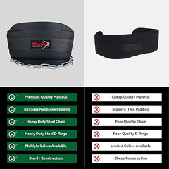 Dip Belt Weight Lifting Dipping Belt Body Building Gym Training Powerlifting Workout Back Support for Men & Women