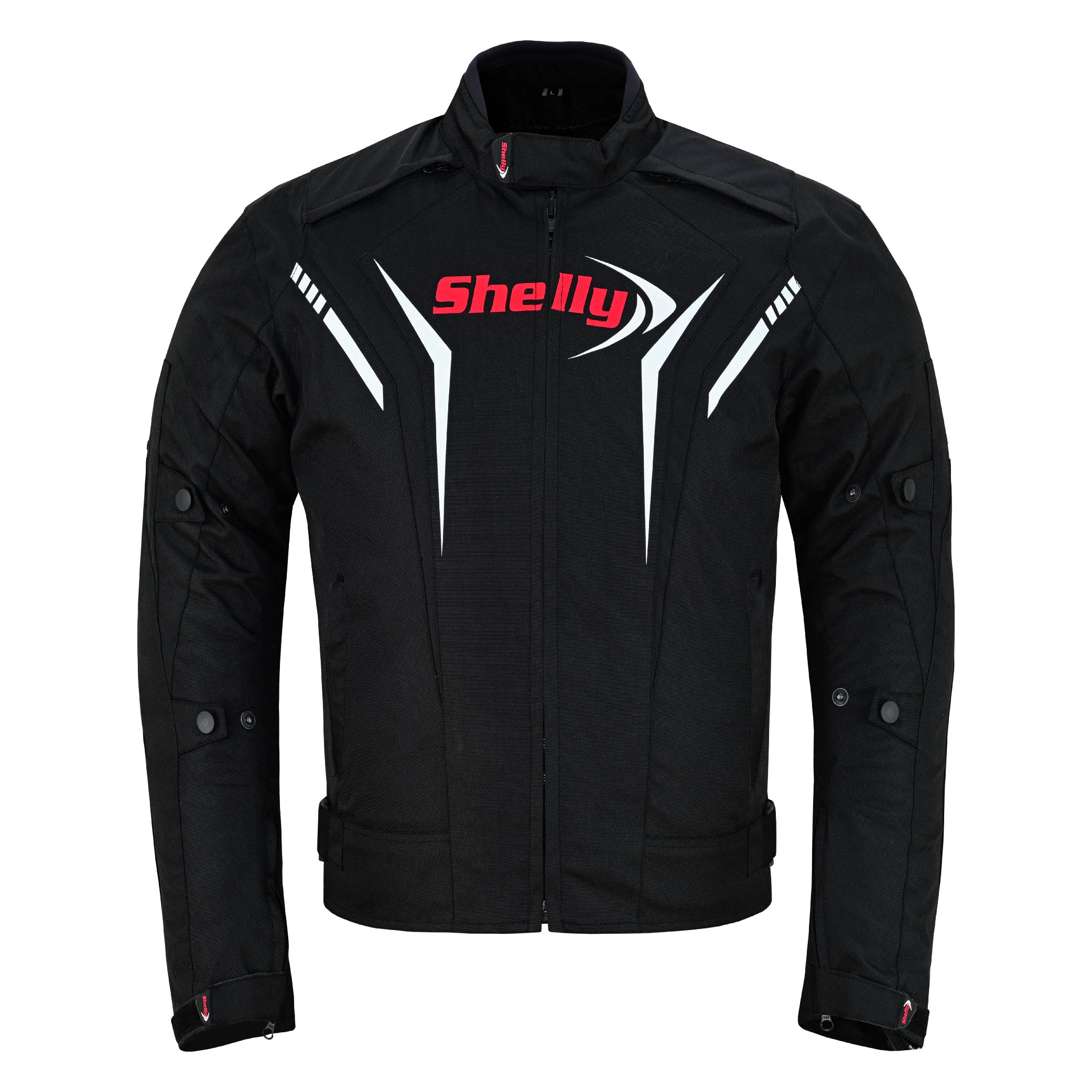 Shelly Premium Motorcycle Jacket Men for Adventure/Touring with Cordura Textile Summer Winter Windproof Bike Jacket for Racing, Riding