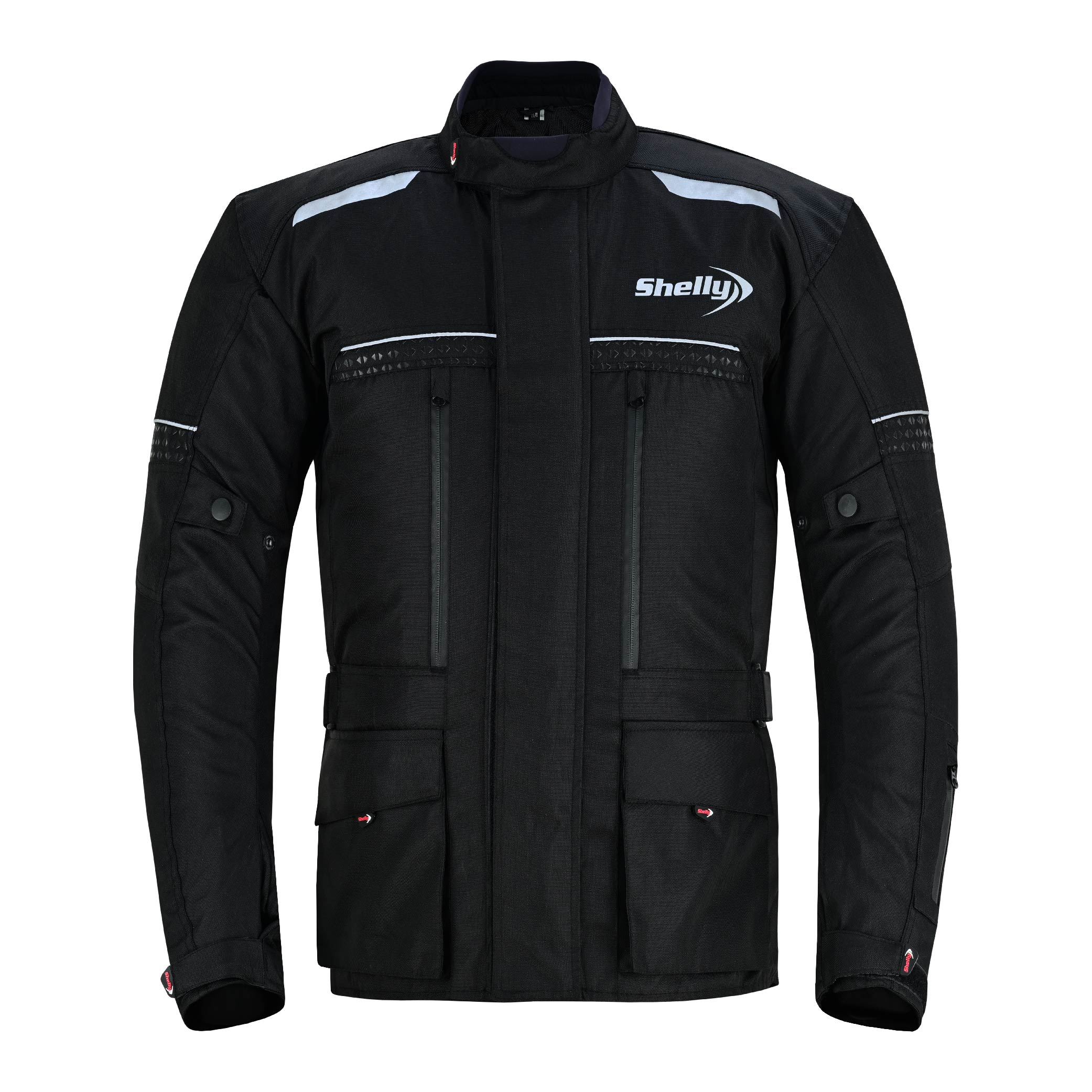 Shelly Premium Motorcycle Jacket Men for Adventure/Touring with Cordura Textile Windproof Summer Winter Long Jacket for Motorbike Racing, Riding
